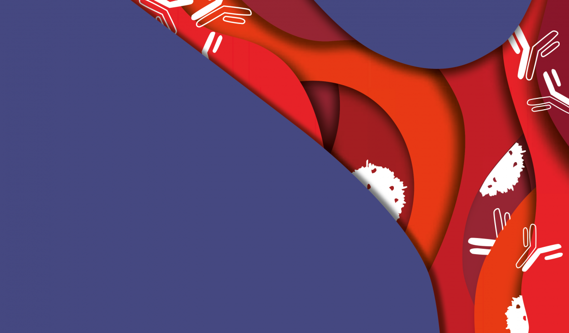 Abstract illustration of blood cells in a blood vessel